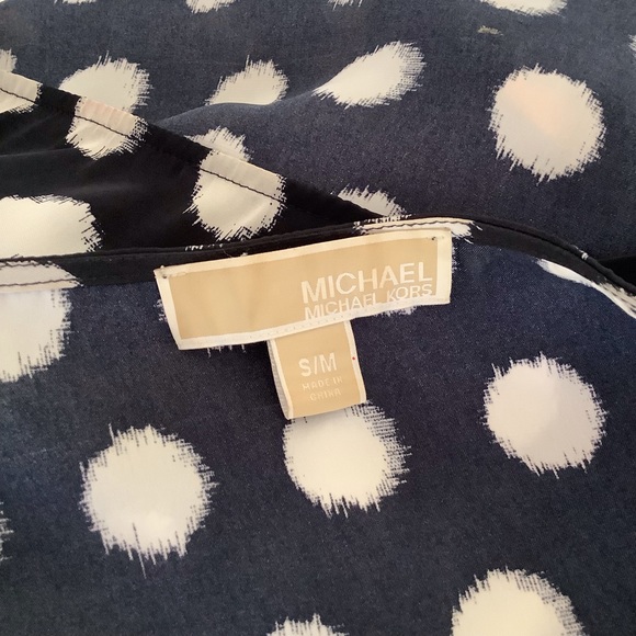 MICHAEL KORS KIMONO POLKA DOT TOP SMALL/MEDIUM - Picture 8 of 11
